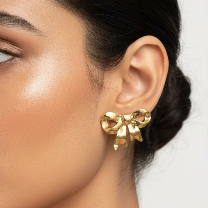 Chunky Bow Earrings