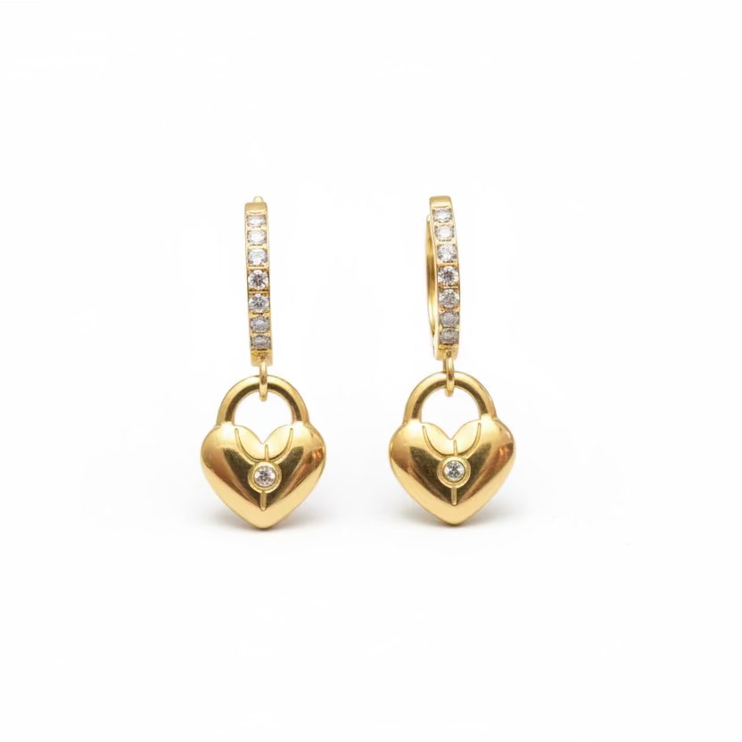 Heart Charm Earrings