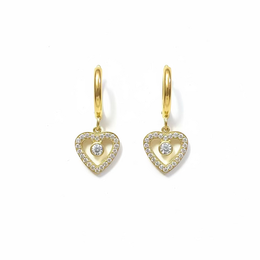 Crystal Heart Earrings