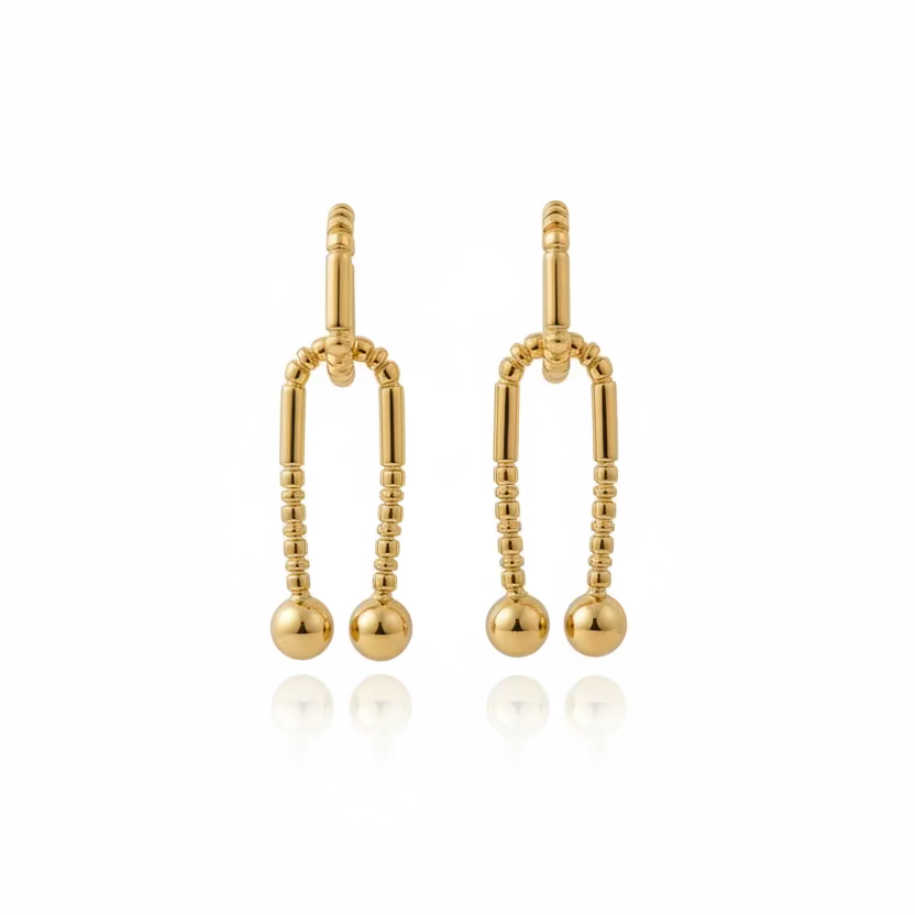 U-Bar Drop Earrings