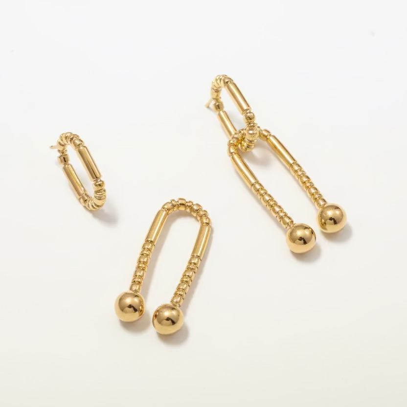 U-Bar Drop Earrings