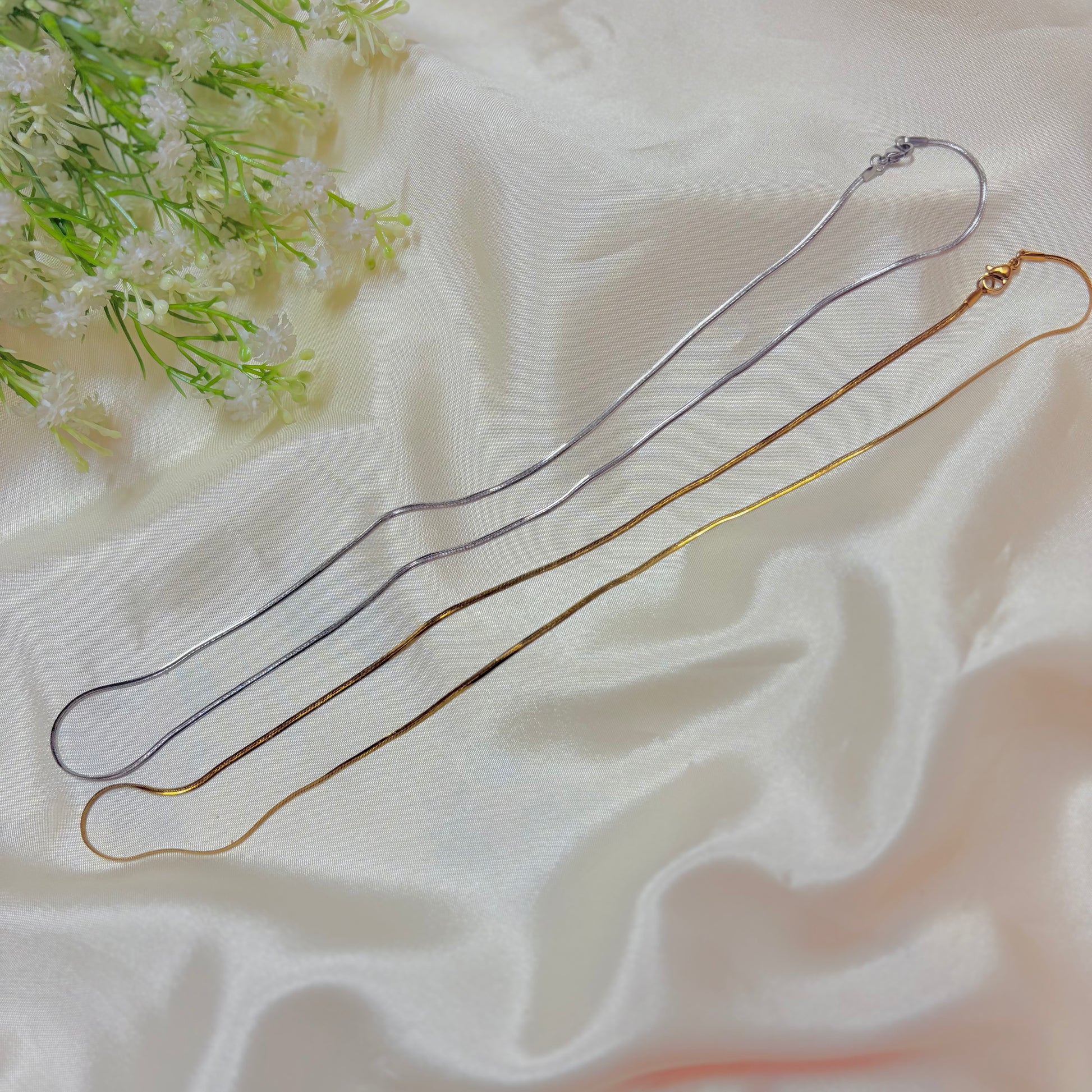 Combo Silver & Gold Thinnest Chain