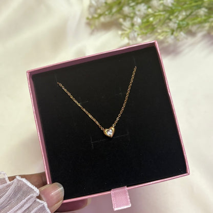 Gold Heart Pendant Necklace