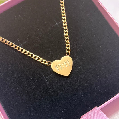 11:11 Heart Manifestation Necklace