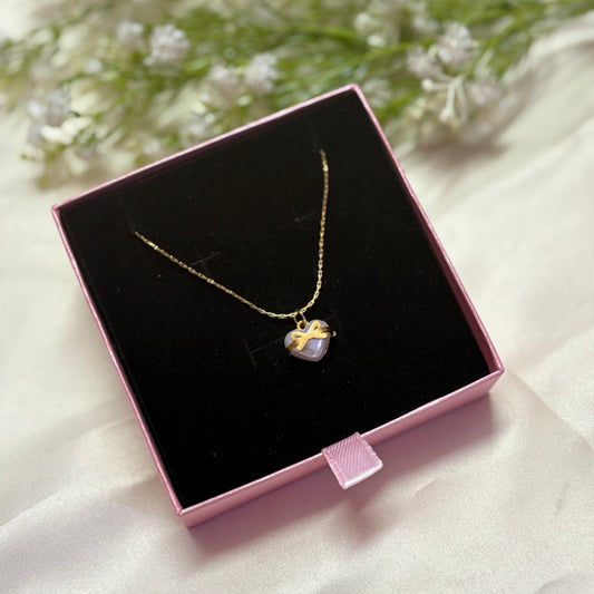 Amour Pearl Heart Pendant Necklace