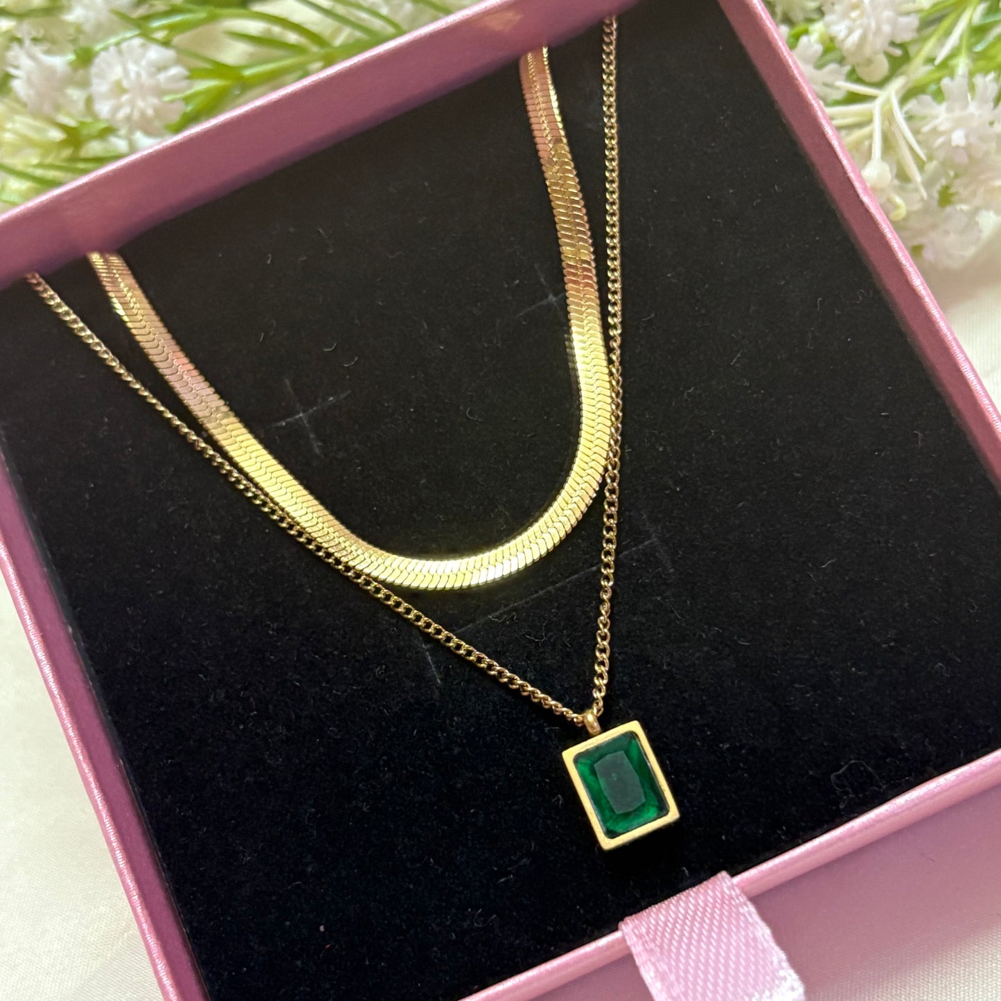 Royal Green Stone Necklace