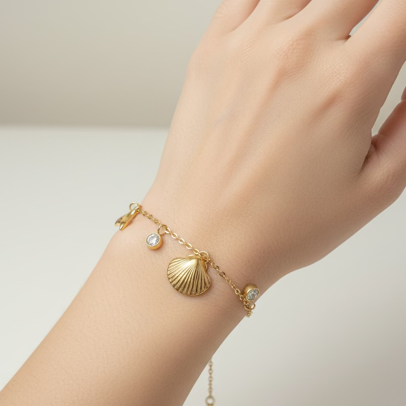 Mermaid Shell Crystal Bracelet