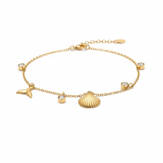 Mermaid Shell Crystal Bracelet