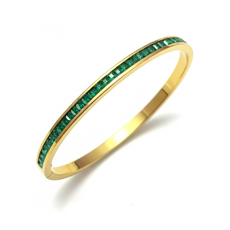 Green Crystal Kada Bracelet