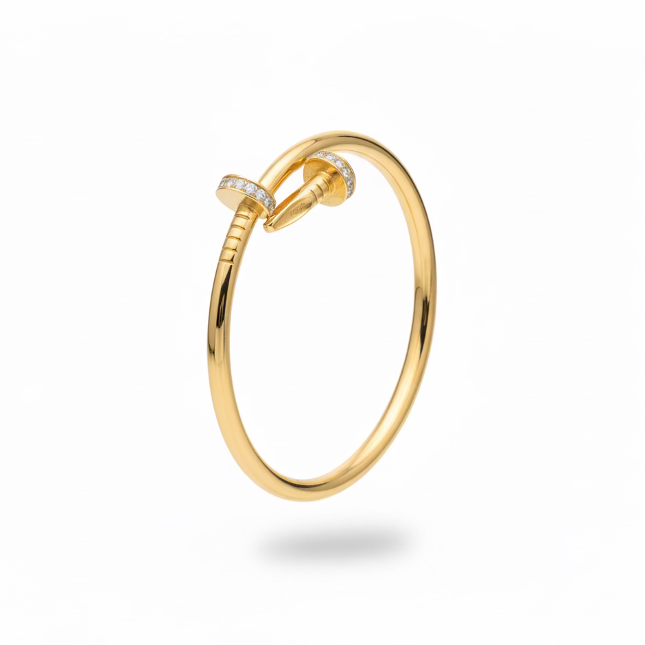 Gold Plated Nail Cuff Bracelet