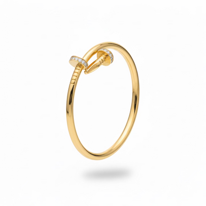 Gold Plated Nail Cuff Bracelet