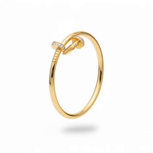 Gold Plated Nail Cuff Bracelet