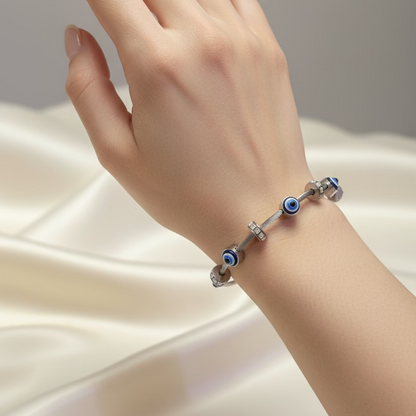 Evil Eye Silver Kada