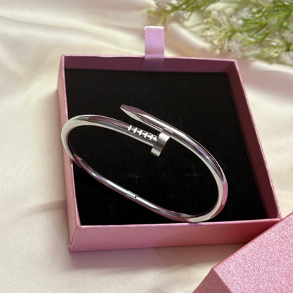 Silver Nail Kada Bracelet