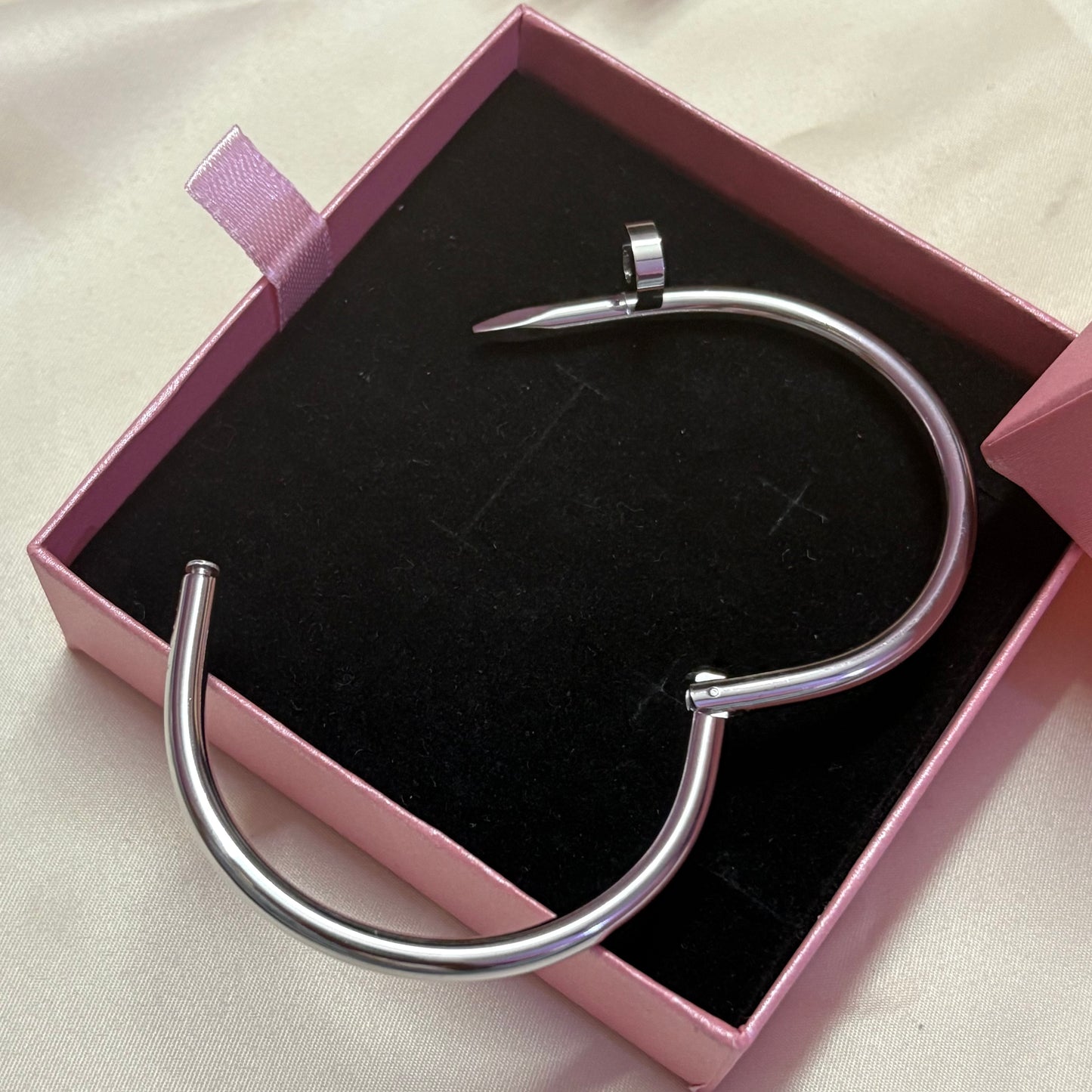 Silver Nail Kada Bracelet