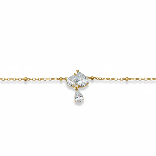 Heart Drop Chain Bracelet