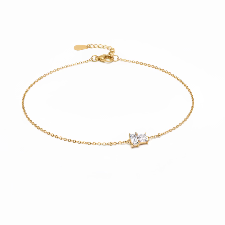 Dual Solitaire Chain Bracelet