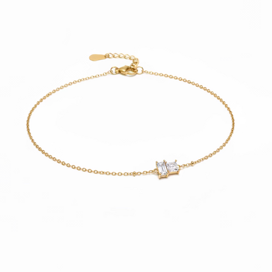 Dual Solitaire Chain Bracelet