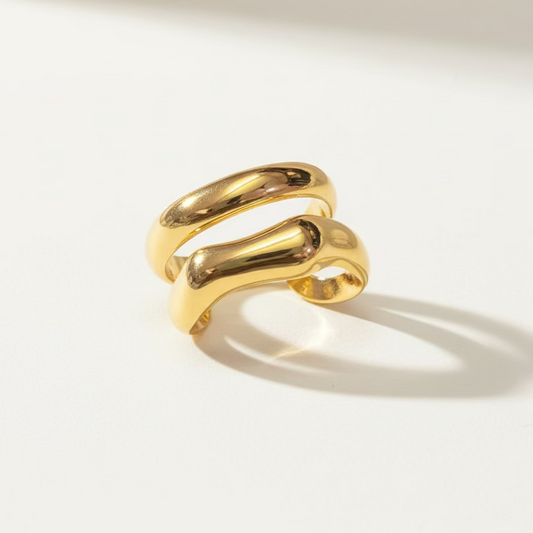 Golden Wave Ring