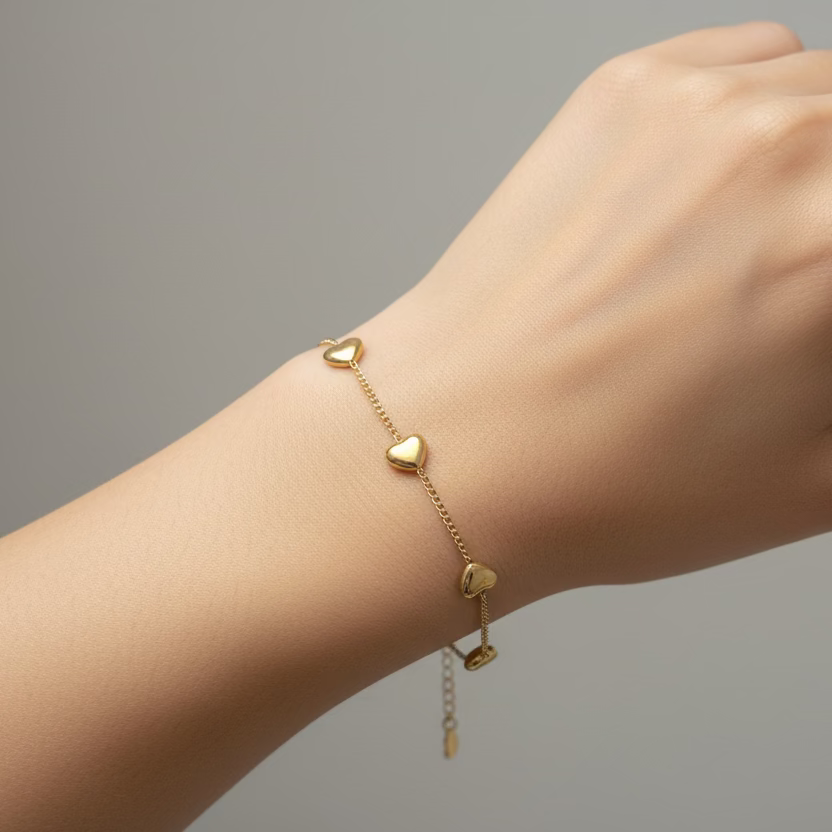 Heart Chain Bracelet