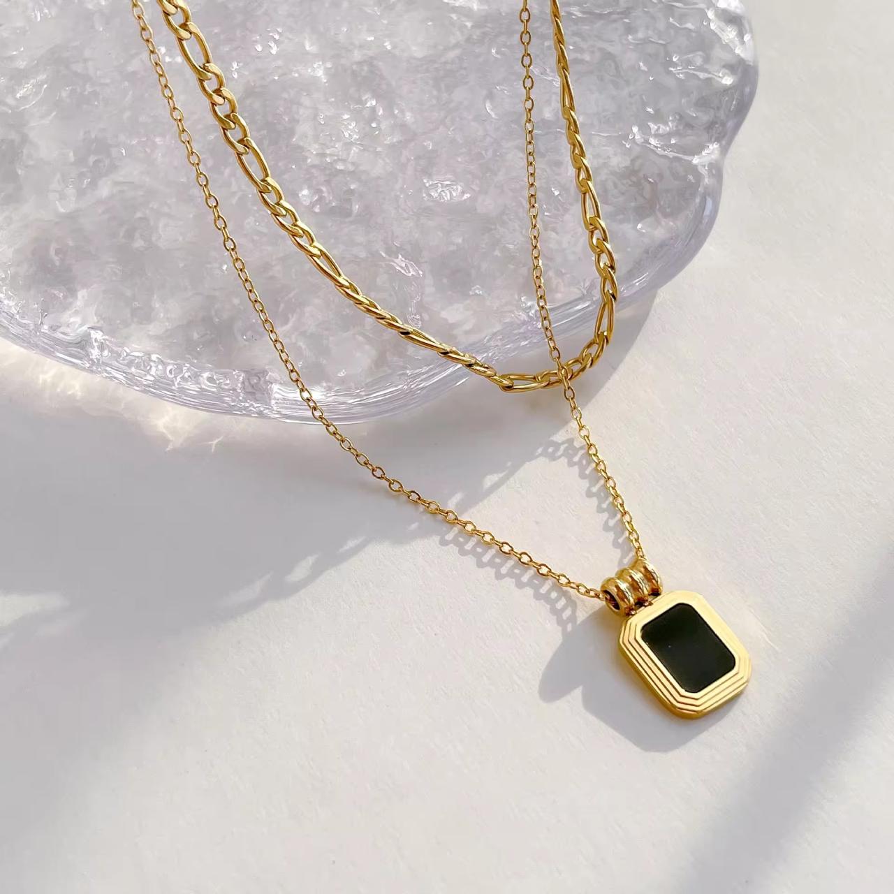 Black onyx Necklace - Aesthla 