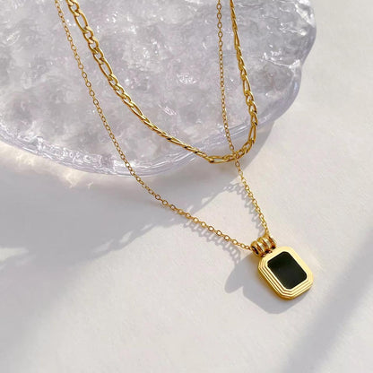 Black onyx Necklace - Aesthla 