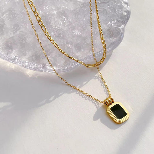 Black onyx Necklace - Aesthla 