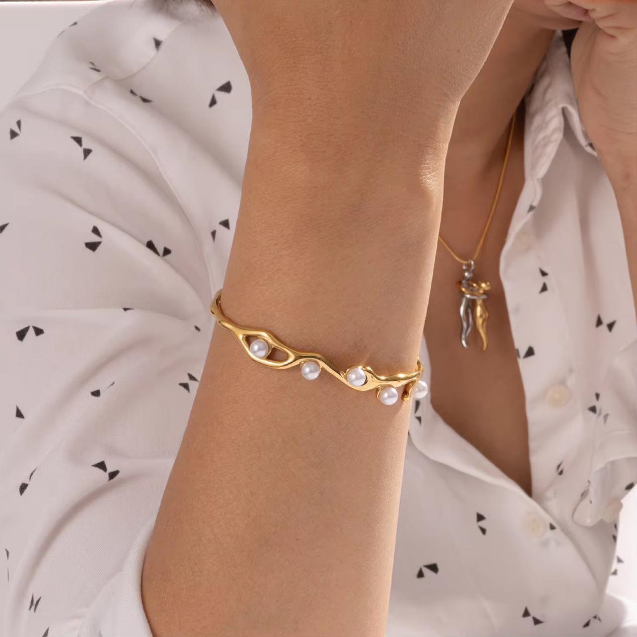 Stone Bracelets Gold Plated