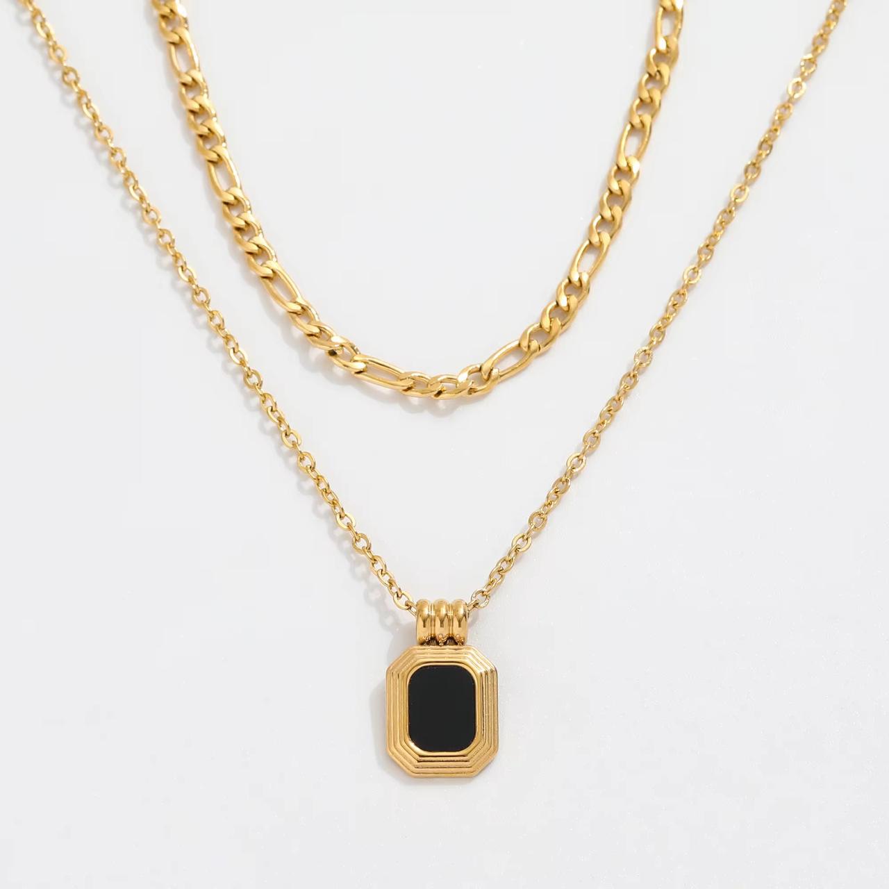 Black onyx Necklace - Aesthla 