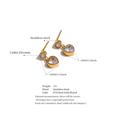 Tiny Pixie Heart Earrings - Aesthla 