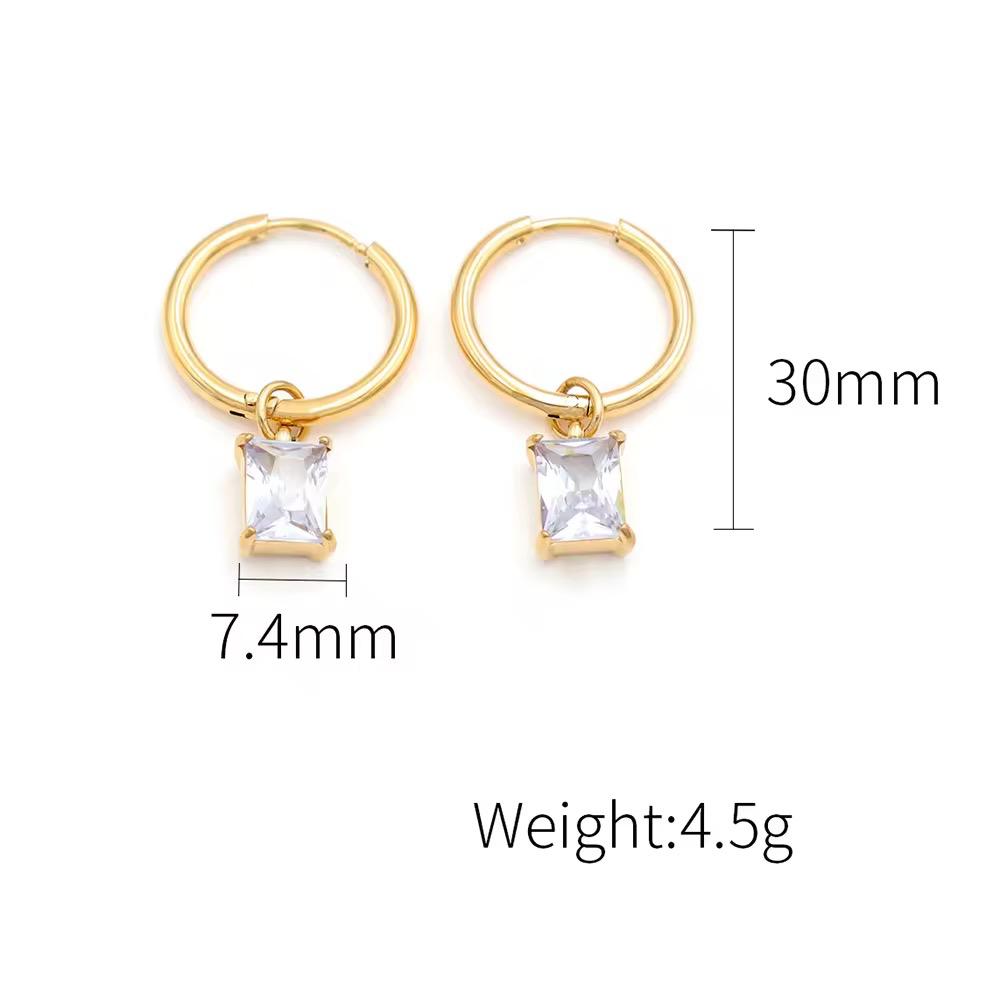 Quili Square Hanging Earrings - Aesthla 