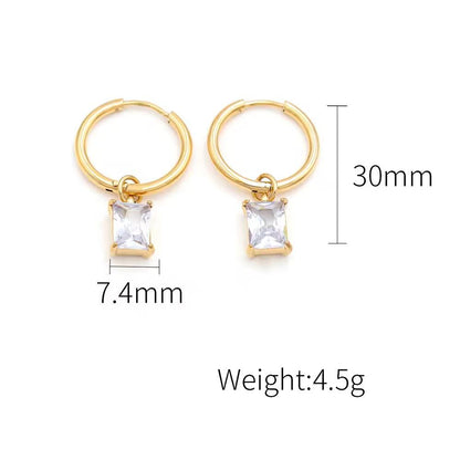 Quili Square Hanging Earrings - Aesthla 