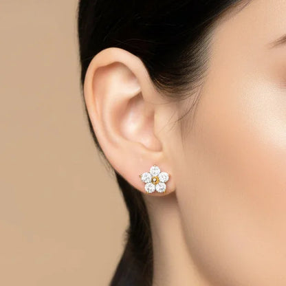 Flower stud earring