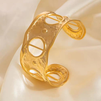 Bold Gold-Plated Cuff Bracelet