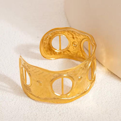 Bold Gold-Plated Cuff Bracelet