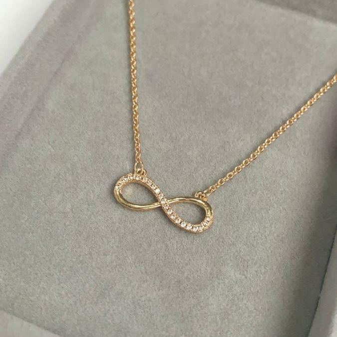 Infinity Stud Necklace - Aesthla 