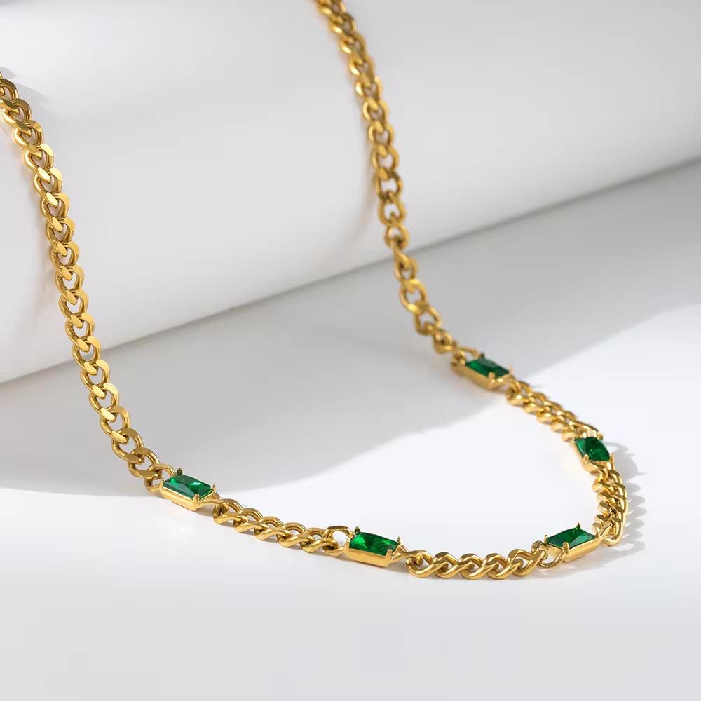 Green stone necklace - Aesthla 
