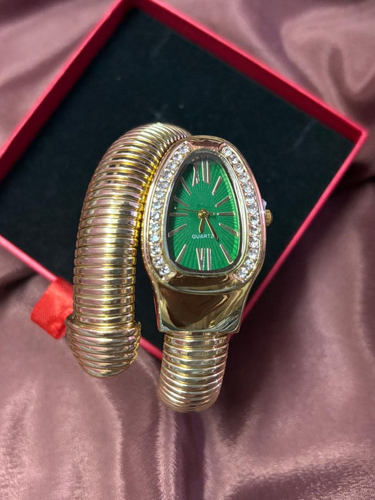 Serpanti Watch Golden Green
