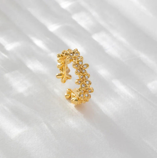 Flower Studded Ring