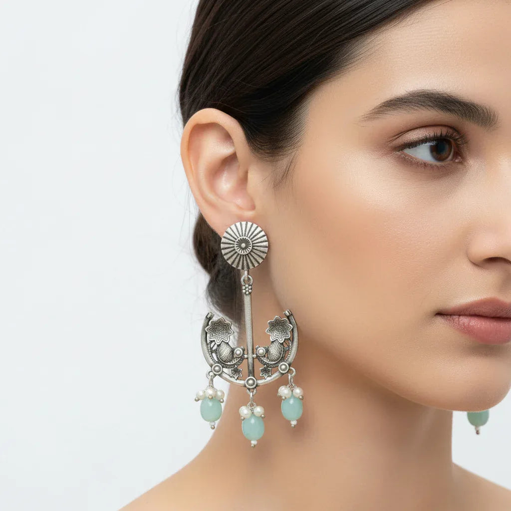 Silver Chand Bali Earrings