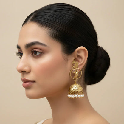 Traditional Peacock Jhumka