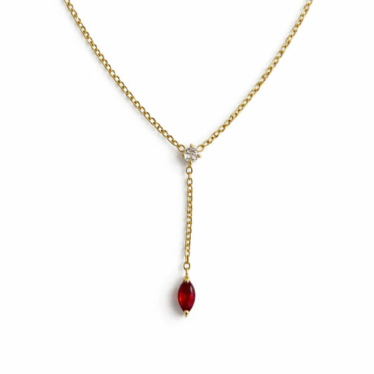 Aurielle Ruby Stone Necklace