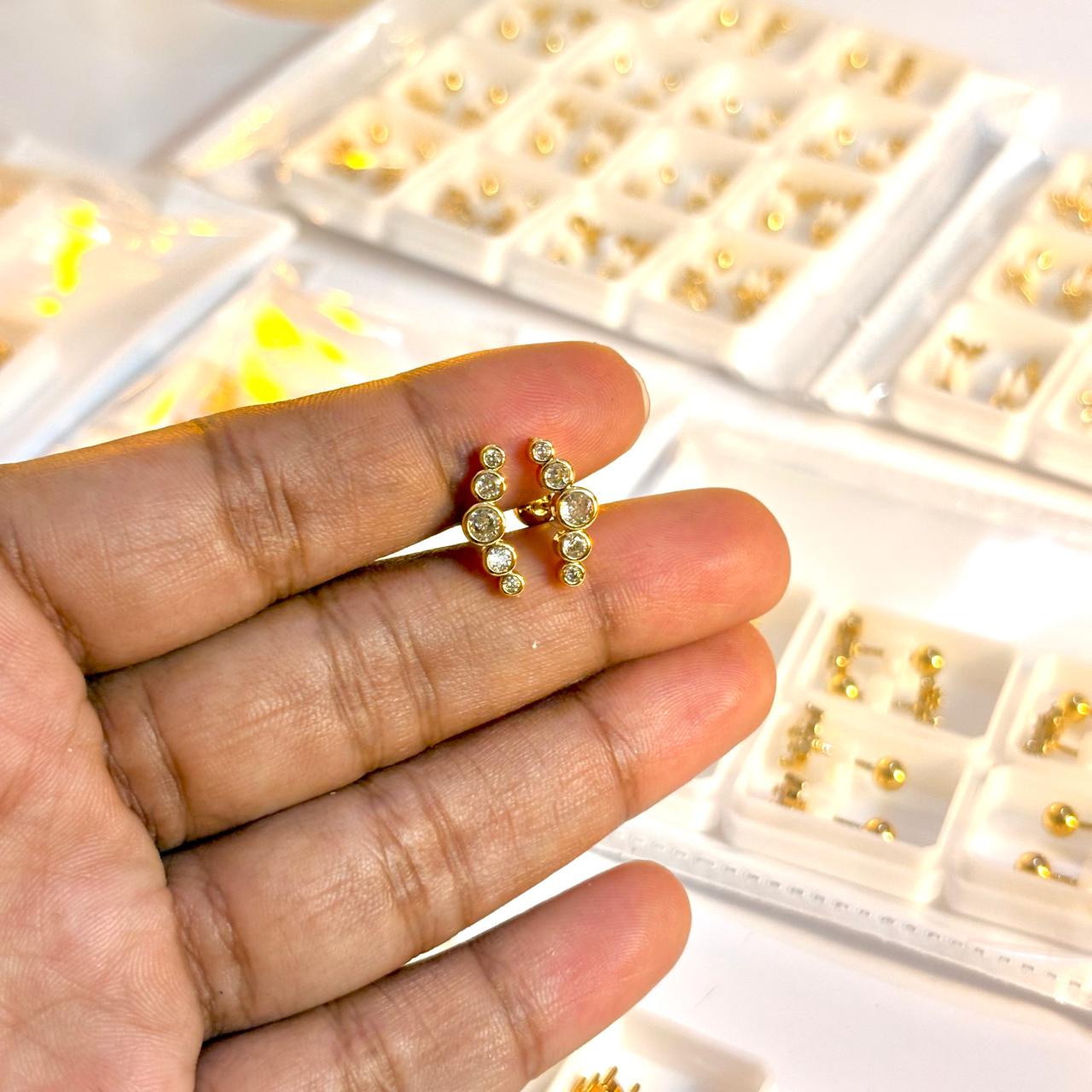 Bezel Bubble Studs