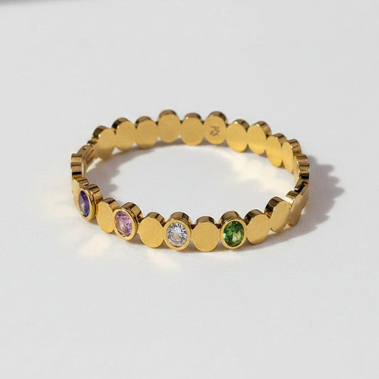 Rainbow Bezel Bracelet (Small)