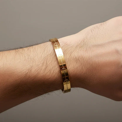 Alpha Gold Plated Kada - Aesthla