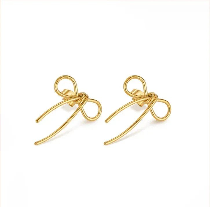 Anti Tarnish Bow Earrings - Aesthla