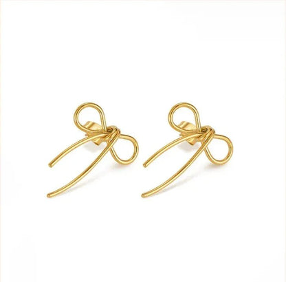 Anti Tarnish Bow Earrings - Aesthla