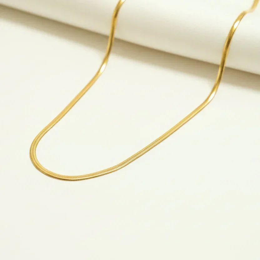 Aurea Slim Gold Snake Chain - Aesthla