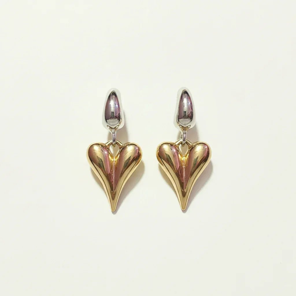 Bella Heart Earrings - Aesthla
