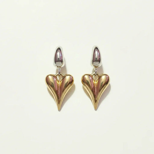 Bella Heart Earrings - Aesthla